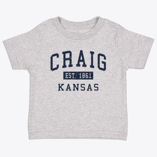 Craig Kansas Classic Established Toddler T-Shirt