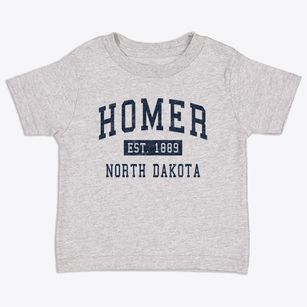 Homer North Dakota Classic Established Toddler T-Shirt
