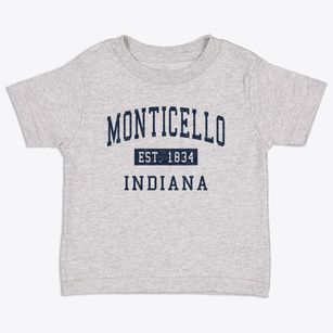 Monticello Indiana Classic Established Toddler T-Shirt