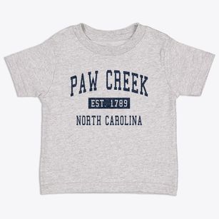 Paw Creek North Carolina Classic Established Toddler T-Shirt