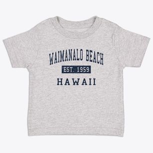 Waimanalo Beach Hawaii Classic Established Toddler T-Shirt