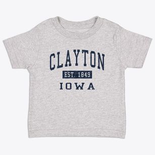Clayton Iowa Classic Established Toddler T-Shirt
