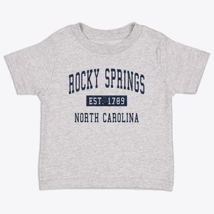 Rocky Springs North Carolina Classic Established Toddler T-Shirt
