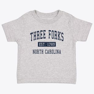 Three Forks North Carolina Classic Established Toddler T-Shirt