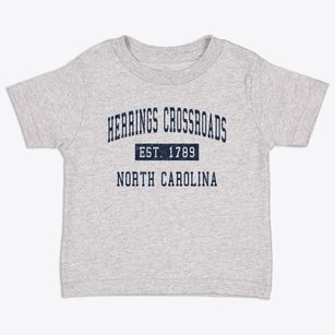 Herrings Crossroads North Carolina Classic Established Toddler T-Shirt