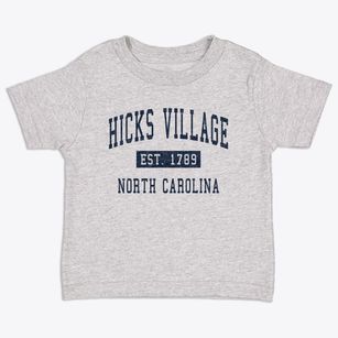 Hicks Village North Carolina Classic Established Toddler T-Shirt