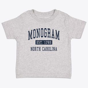 Monogram North Carolina Classic Established Toddler T-Shirt