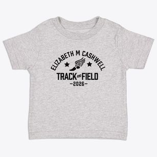 Elizabeth M Cashwell Elementary School Track and Field Toddler T-Shirt