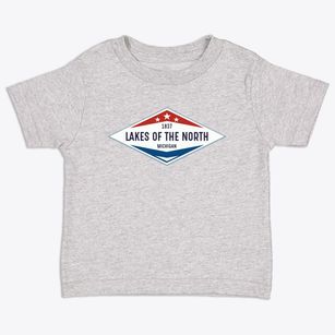 Lakes Of The North Michigan Diamond Star Toddler T-Shirt