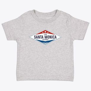 Santa Monica California Diamond Star Toddler T-Shirt
