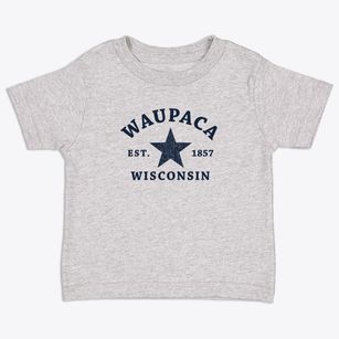 Waupaca Wisconsin Star Toddler T-Shirt