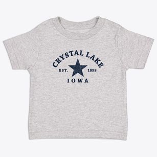 Crystal Lake Iowa Star Toddler T-Shirt
