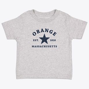 Orange Massachusetts Star Toddler T-Shirt