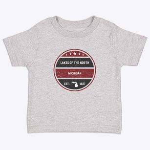 Lakes Of The North Michigan Americana Toddler T-Shirt