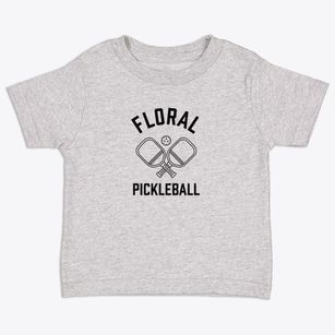 Floral Arkansas Pickleball Toddler T-Shirt