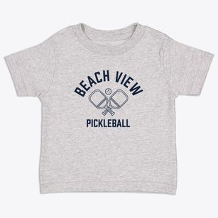 Beach View New Jersey Pickleball Toddler T-Shirt