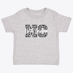  North Carolina Leopard Text Toddler T-Shirt
