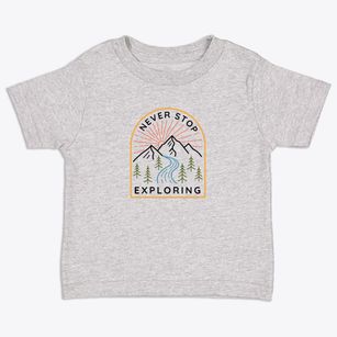   Never Stop Exploring Toddler T-Shirt