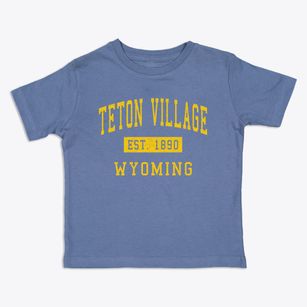 Teton Village Wyoming Classic Established Toddler T-Shirt