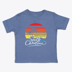 Mount Pleasant South Carolina Palm Tree Sunset Toddler T-Shirt
