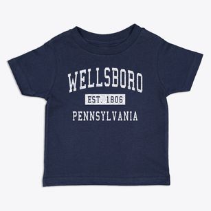 Wellsboro Pennsylvania Classic Established Toddler T-Shirt