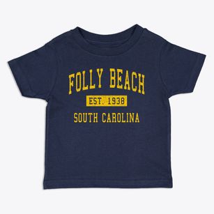 Folly Beach South Carolina Classic Established Toddler T-Shirt