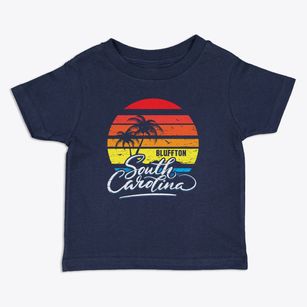 Bluffton South Carolina Palm Tree Sunset Toddler T-Shirt