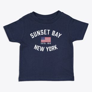 Sunset Bay New York Patriot Toddler T-Shirt