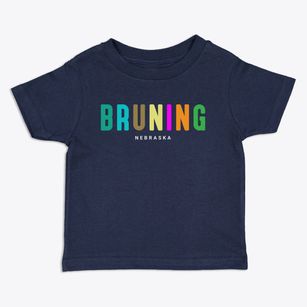 Bruning Nebraska Color Pop Toddler T-Shirt