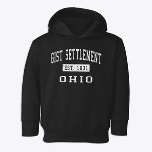 Gist Settlement Ohio Classic Established Toddler Hoodie
