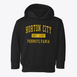 Horton City Pennsylvania Classic Established Toddler Hoodie