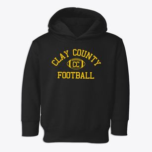 Clay County High School Classic Football Toddler Hoodie