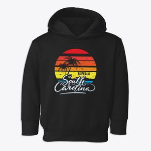 Buffalo South Carolina Palm Tree Sunset Toddler Hoodie
