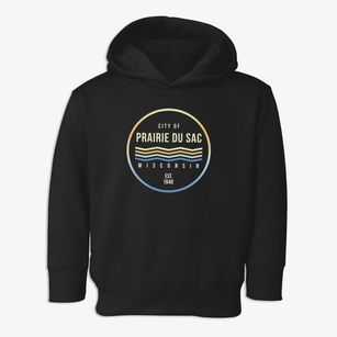 Prairie Du Sac Wisconsin Color Fade Toddler Hoodie