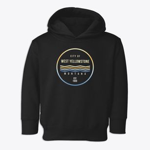 West Yellowstone Montana Color Fade Toddler Hoodie