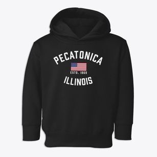 Pecatonica Illinois Patriot Toddler Hoodie