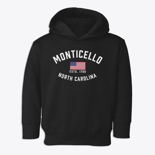 Monticello North Carolina Patriot Toddler Hoodie