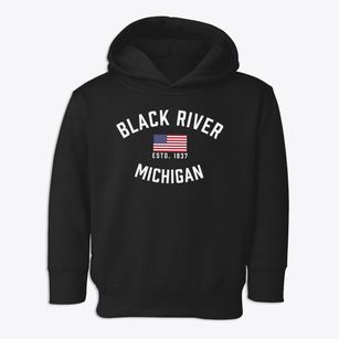 Black River Michigan Patriot Toddler Hoodie