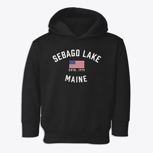 Sebago Lake Maine Patriot Toddler Hoodie