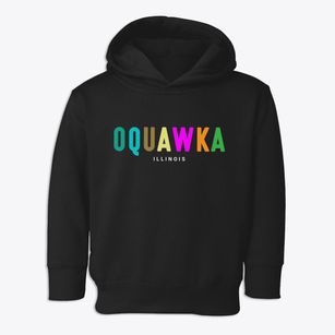 Oquawka Illinois Color Pop Toddler Hoodie