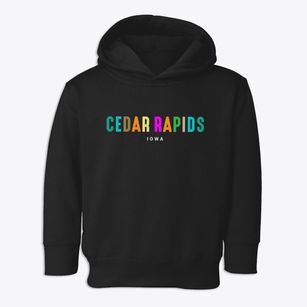 Cedar Rapids Iowa Color Pop Toddler Hoodie