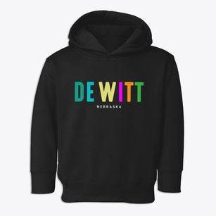 De Witt Nebraska Color Pop Toddler Hoodie