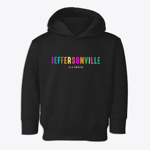 Jeffersonville Illinois Color Pop Toddler Hoodie