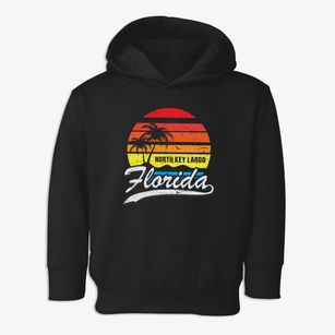 North Key Largo Florida Palm Tree Sunset Toddler Hoodie