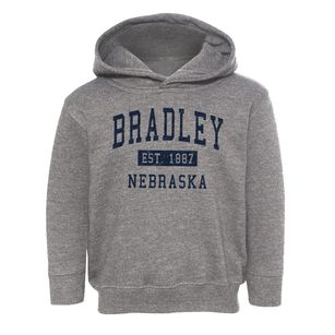 Bradley Nebraska Classic Established Toddler Hoodie