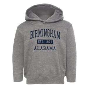 Birmingham Alabama Classic Established Toddler Hoodie