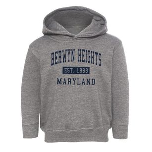 Berwyn Heights Maryland Classic Established Toddler Hoodie