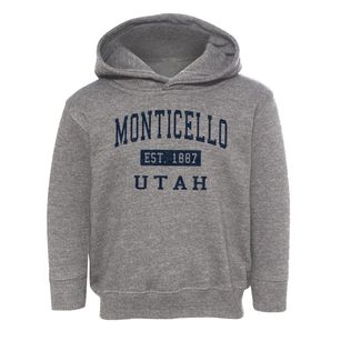 Monticello Utah Classic Established Toddler Hoodie