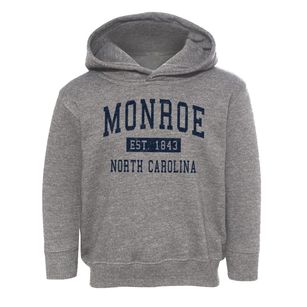 Monroe North Carolina Classic Established Toddler Hoodie