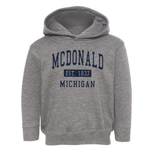 Mcdonald Michigan Classic Established Toddler Hoodie